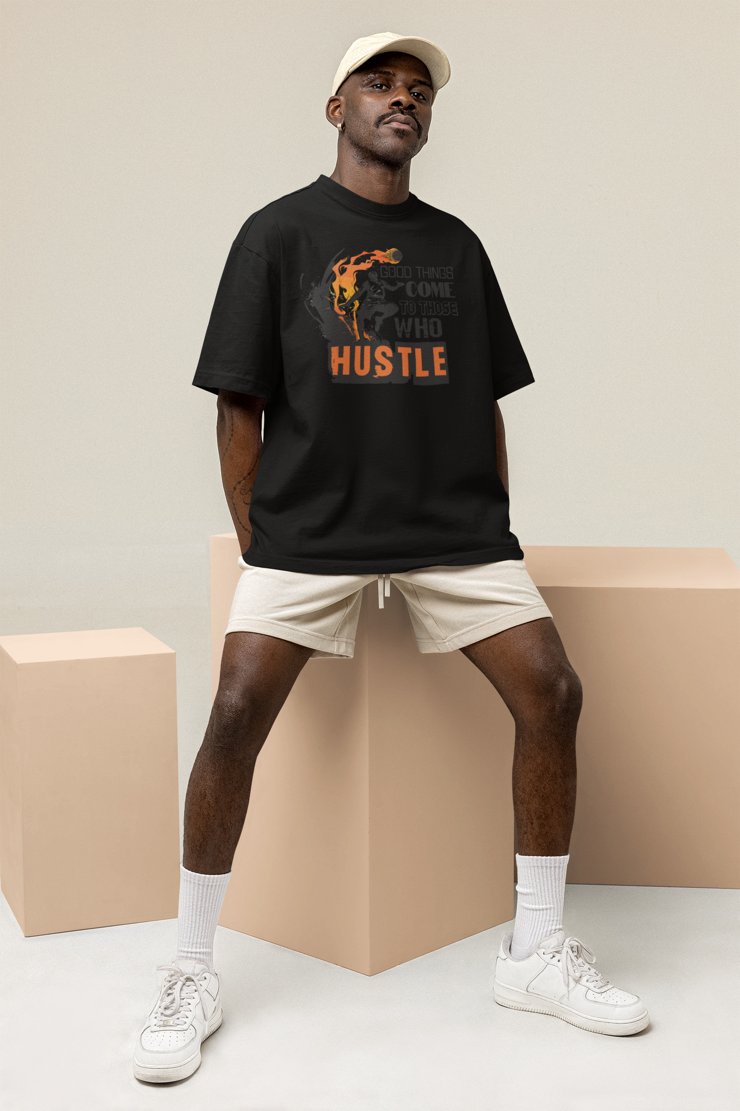 Good things come to those who Hustle T-Shirt Oversized